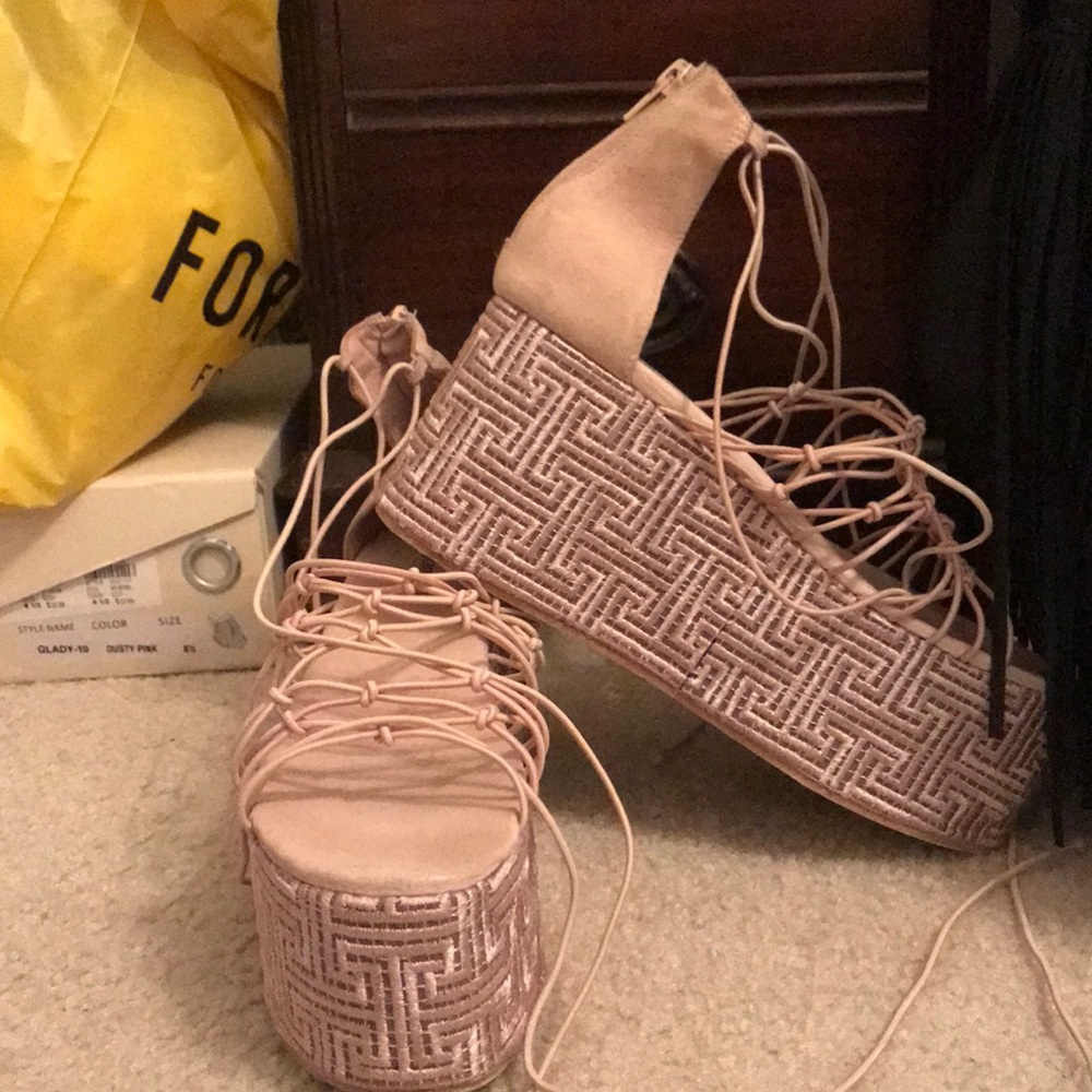Jeffrey Campbell lace up platforms/ flatforms